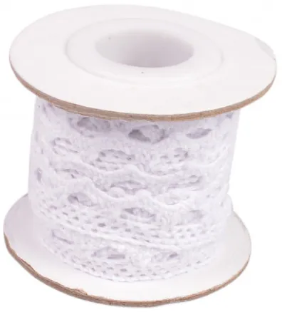 Infinity Hearts Spets/Spetsband Vit 12mm 2,5m
