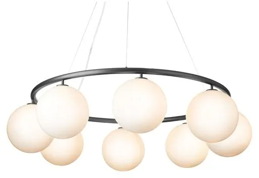 Nuura Miira 8 Cirkulär Ljuskrona Rock Grey/Opal White