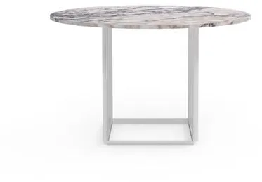 New Works Florence Matbord Ø120 White Viola Marmor m. Vit Stativ